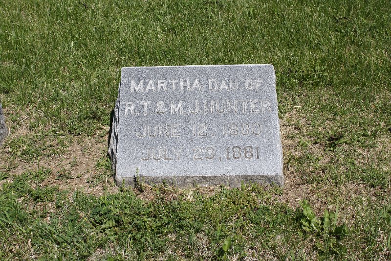 Martha HUNTER Grave Photo