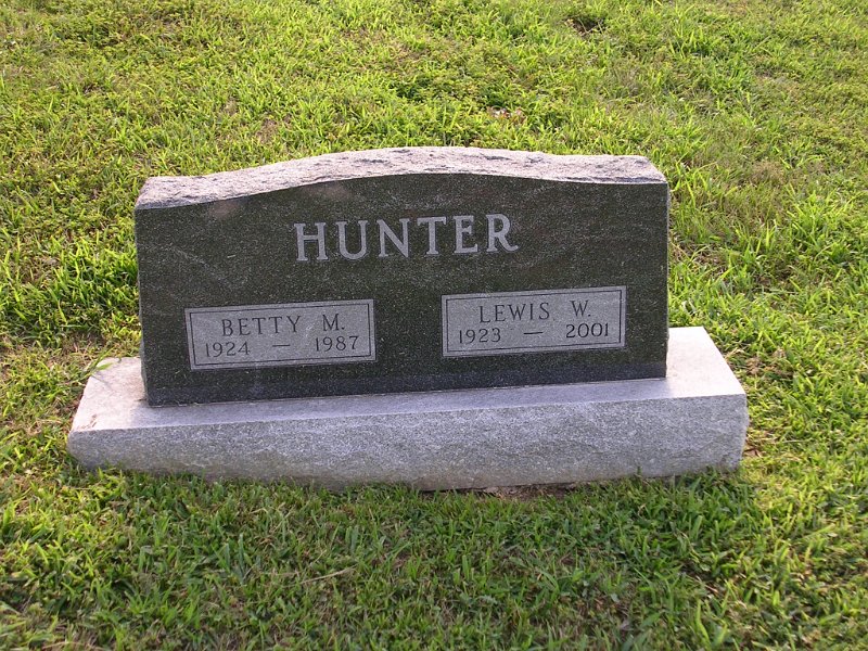 Lewis W. HUNTER Grave Photo
