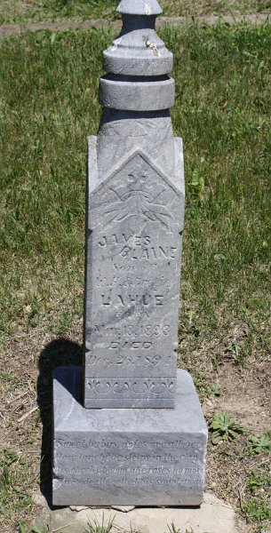 James Blaine LAHUE Grave Photo