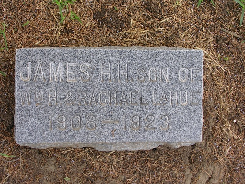 James H. H. LAHUE Grave Photo