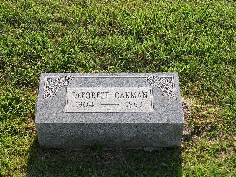 Deforest OAKMAN Grave Photo